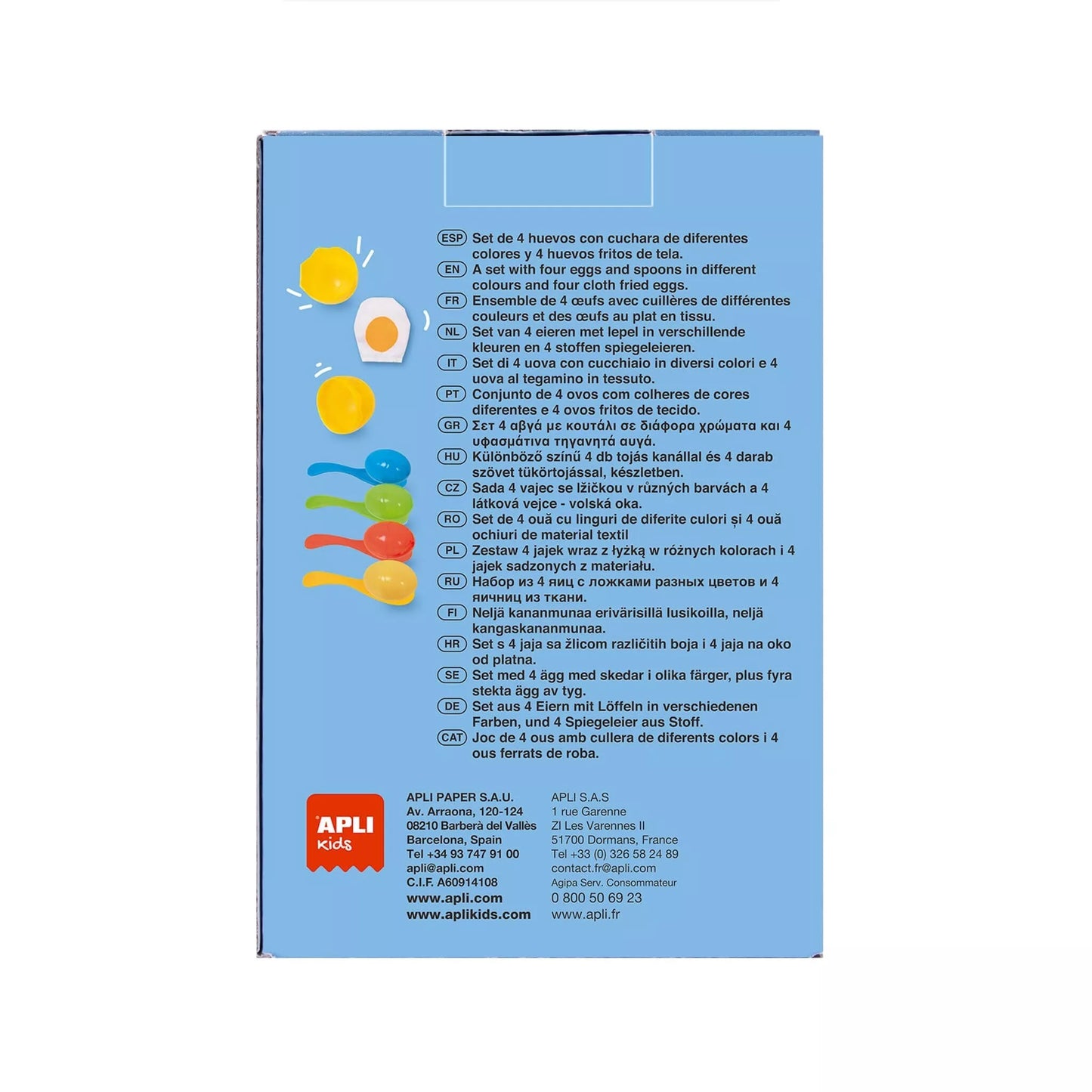 Apli Kids šaukšteliai su kiaušiniais estafetėms