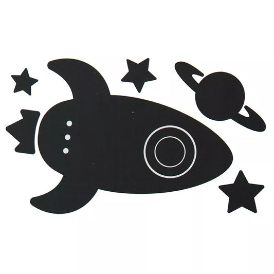 Juoda lipni kreidinė lenta Raketa