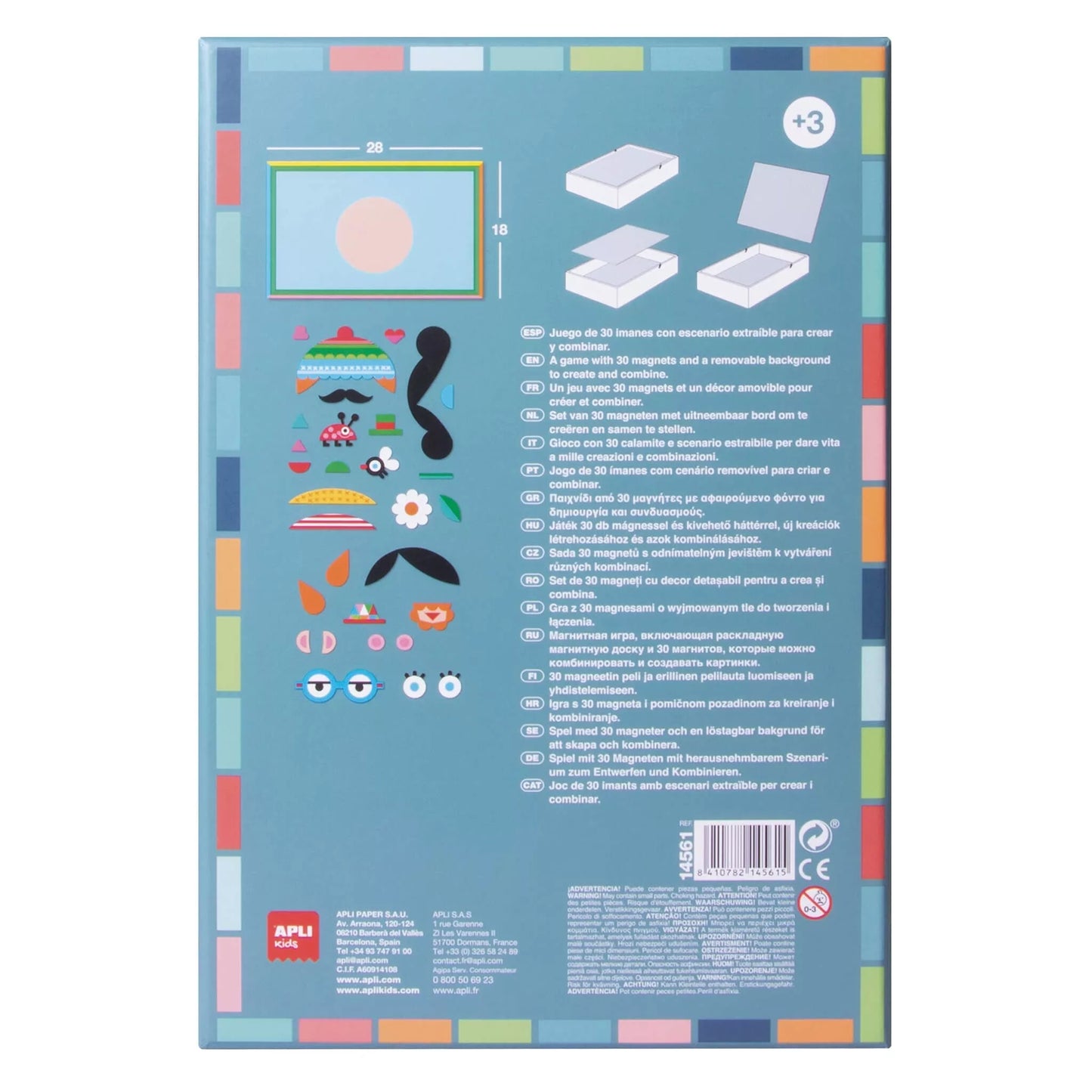 Apli Kids magnetinis žaidimas-dėlionė VEIDAI