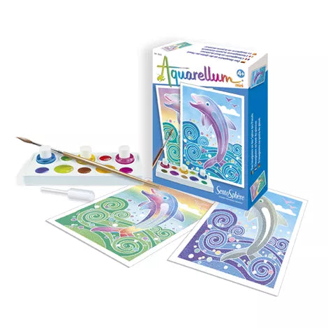 Mini Akvarelės rinkinys - Delfinai