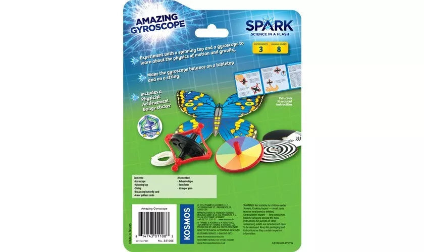 SPARK mokslinis rinkinys ĮSPŪDINGAS GIROSKOPAS