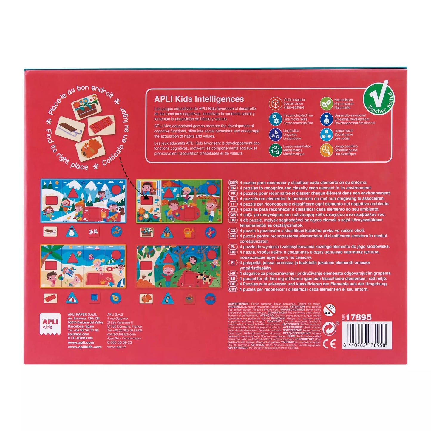 Apli Kids XXL pažinimo dėlionė „Keturi metų laikai“