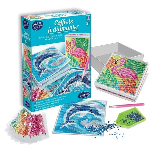 Kūrybinis rinkinys - deimantinės dėžutės „Egzotiniai gyvūnai“