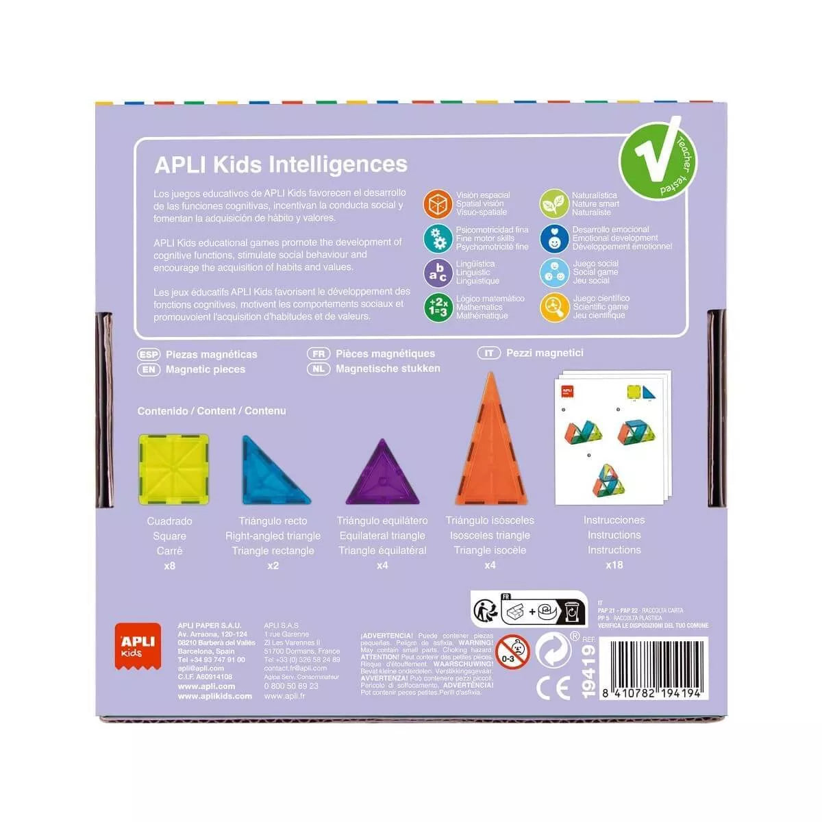 APLI skaidrios magnetinės kaladėlės