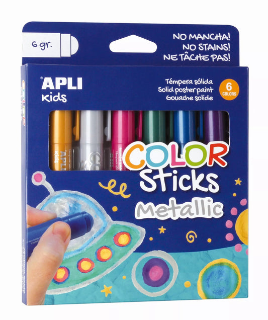 Apli Kids dažų pastelės METALLIC (ypač ryškios ir blizgios)