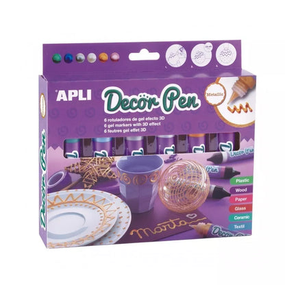 Apli Kids dekoravimo rašikliai Metallic (6 vnt.)
