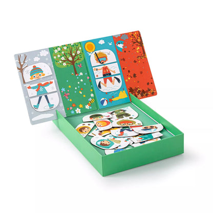 Apli Kids magnetinis žaidimas-dėlionė SEZONAI