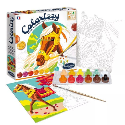 Kūrybinis spalvinimo rinkinys „Colorizzy Žirgai”